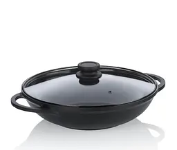 Сковорода WOK Kela Atura із кришкою 32 см 4 л чорна 15174