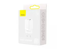 Мережевий зарядний пристрій Baseus Super Si Pro Quick Charger 1USB + 1Type-C 30W CCSUPP-E02 White - мініатюра 3
