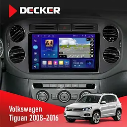 Штатна магнітола Volkswagen Tiguan 2011-2016 Decker D9-009 4x64, DSP, 4G, 2k Decker (НФ-00008472)