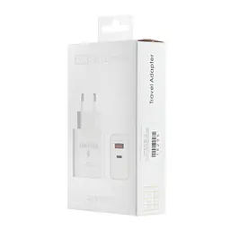 Мережевий зарядний пристрій Samsung S22 35W With Cable Type-C to Type-C High c0py Білий - мініатюра 2