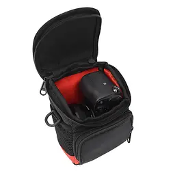 Сумка для фотоапарата Sony 11x14x8 см Чорно-червоний (IBF088BR6) - мініатюра 5