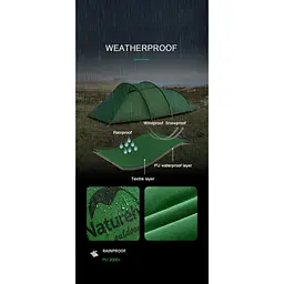 Намет тримісний Naturehike Opalus UL NH17L001-L Світло-зелений - мініатюра 2