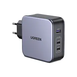 Зарядний пристрій Ugreen 3xUSB 140 Вт (2xUSB-C + USB-A) GaN CD289 з кабелем USB-C — USB-C 1.5 м (90549)