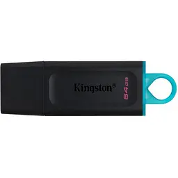 Флеш пам'ять USB Kingston DataTraveler Exodia 64GB USB 3.2 Gen 1 Black/Teal (DTX/64GB) - мініатюра 3