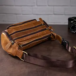 Чоловіча шкіряна сумка Vintage 24х10х15 см sum0012283 - мініатюра 4