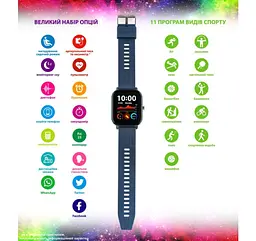 Смарт-годинник Amico GO FUN Pulseoximeter and Tonometer blue (UA UCRF) - мініатюра 3