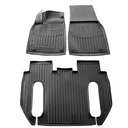Комплект 3D килимків з 3 штук на Tesla Model X Plaid (2022-...) Тесла