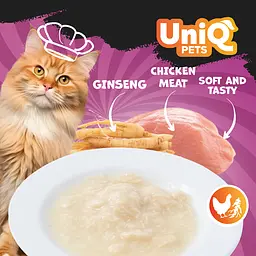 Смачний суп для кішок UNIQ PETS CAT WET FOOD ROYAL CHICKEN з куркою та женьшенем, 30 г - мініатюра 7