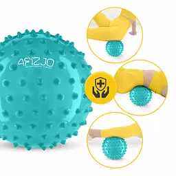 М'яч для пілатесу, йоги, реабілітації 4FIZJO 20 см (масажний) Mint (P-5905973406093) - мініатюра 4