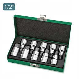Набір головок-біт шестигранних TOPTUL 1/2" Н4-Н19 GAAD1007
