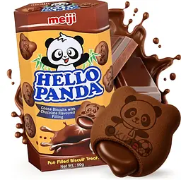 Шоколадне печиво Meiji Hello Panda Cocoa Biscuits Chocolate 42г - мініатюра 2