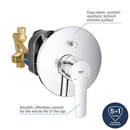 Змішувач для ванни Grohe QuickFix Start 23558002, Хром - мініатюра 6