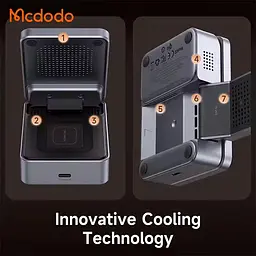 Бездротовий зарядний пристрій Mcdodo Qi2 Foldable 3in1 Magnetic 22.5W Black (CH-5190) [170232] - мініатюра 4