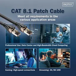 Патч-корд Digitus DIGITUS CAT 8.1 S-FTP, 2м, AWG 24/7, LSZH, чорний - мініатюра 4