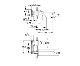 Змішувач для умивальника Grohe Bau Loop 20289000 Хром - мініатюра 2