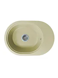 Кухонна мийка Adamant OVALE ivory 610x420x180 мм, з крилом 61 см