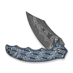 Ніж складаний туристичний Civivi Pentad (8.8 см) Damascus / Micarta синій/білий - мініатюра 3
