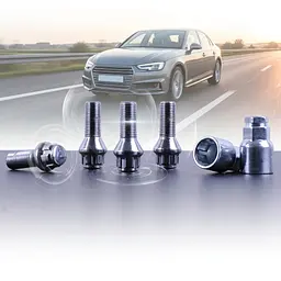 Болти секретні Walline для Skoda Audi Volkswagen 14х1/5х28 Хром конус 2 ключі 4 шт (374110 H2)