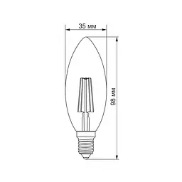 LED-лампа Titanum Filament C37 4W E14 2200K бронзова (25524-000) - мініатюра 3