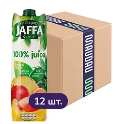 Упаковка сока Jaffa 100% Juice Тропические фрукты Мультифруктовый 11.4 л (950 мл х 12 шт.)