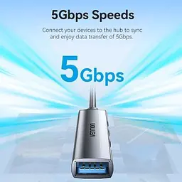 Концентратор Vention USB 3.0 to 1xUSB 3.0 + 3xUSB 2.0 0.15m gray (CKOHB) - мініатюра 8