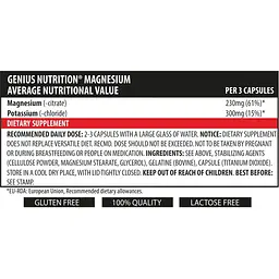 Магній Genius Nutrition Magnesium 90 капсул - мініатюра 2