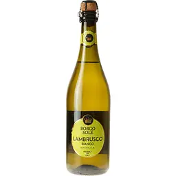 Вино ігристе Borgo Sole Lambrusco Dell`Emilia IGT Bianco Amabile, 8%, 0,75 л (AT1B002)
