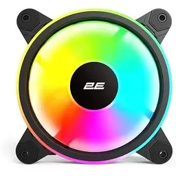 Вентилятор 120 мм 2E Gaming Air Cool ACF1206-ARGB чорний/білий 120х120х25 мм ARGB підсвічування 1200 об/хв 25 дБ, 3-pin