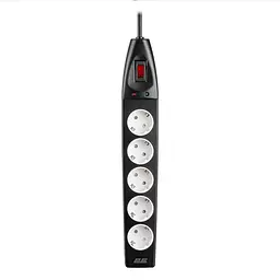 Подовжувач мережевий з фільтром 5 розеток 10 м 2E Power Extension 5 Type F 10m 16A Black - мініатюра 6