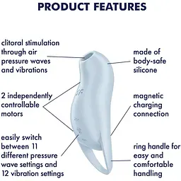 Вакуумний кліторальний стимулятор із вібрацією Satisfyer Pocket Pro 1 - мініатюра 3