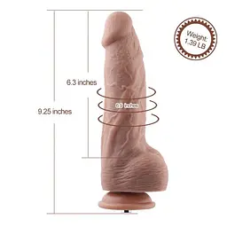 Гнучкий фалоімітатор для секс-машин Hismith 9.25″ Silicone Dildo, система KlicLok - мініатюра 4