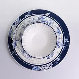 Столовий фарфоровий сервіз на 6 персон Blossom Blue Yiwu HP-7-713N - мініатюра 8