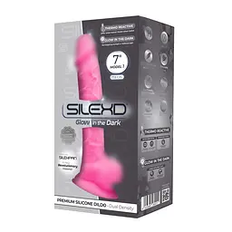 Фалоімітатор SilexD Johnny Pink Glow in the dark SILEXD SO7026 92895