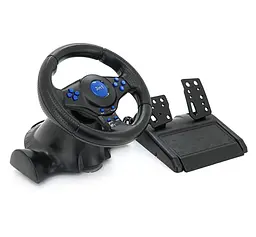 Кермо гоночне ігрове вібраційне з педалями Voltronic R3/1FX для PC/PS2/PS3 - мініатюра 2