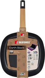 Сковорода-гриль Bergner Earth black 28×28 см чорна BG-34625-BK - мініатюра 2