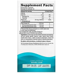 Риб'ячий жир Nordic Naturals Ultimate Omega D3 2X 2150 мг 60 капсул смак лимона (NOR-021550) - мініатюра 3