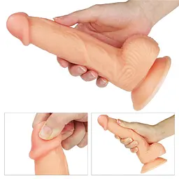 Фалоімітатор реалістичний LoveToy The Ultra Soft Dude 20 см тілесний - мініатюра 4