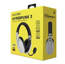 Ігрові навушники бездротові з мікрофоном HATOR ESH-16 Wireless HYPERPUNK 3 SyncHUB Hi-Res White - мініатюра 11