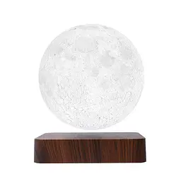 Магнітна левітаційна лампа HCNT Levitating Lamp Moon Dark Wood Grain SIM10-GW5-M