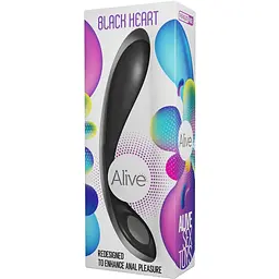 Анальний стимулятор Alive Black Heart Teal Black, макс. діаметр 3,6 см - мініатюра 3