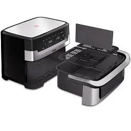 Фритюрниця з гарячим повітрям Tefal Dual Easy Fry Flex EY922DE0, 2,5 кг, 9 літрів, 2700 Вт, сріблястий / чорний - мініатюра 3