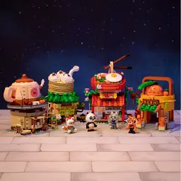 Конструктор Pantasy Kung Fu Panda Кунгфу Панда Міні Вид на вулицю - Фруктова крамниця Тигриці (86508) - мініатюра 3