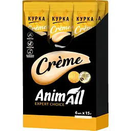 Ласощі для котів AnimAll Creme зі смаком курки 6 шт. х 15 г - мініатюра 3