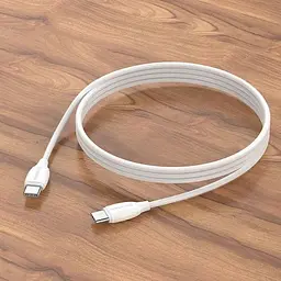 Кабель Borofone BX19 Type-C to Type-C 3A. 60W 1m PVC PVC connectors White - мініатюра 3