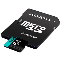 Карта пам'яті ADATA 64GB microSD class 10 UHS-I U3 V30 A2 Premier Pro SD 6.0 (AUSDX64GUI3V30SA2-RA1) - мініатюра 3