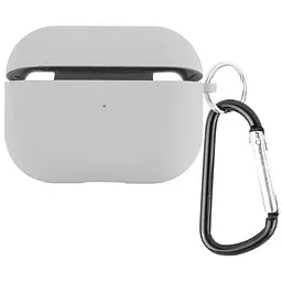 Силіконовий футляр з мікрофіброю для навушників Airpods Pro 3 Сірий / Stone