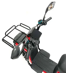 Електроскутер Вантажний з двома великими багажниками Crosser MAX PRO (1200W  72V 24Ah) Червоний  - мініатюра 4