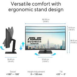 Монітор ASUS VA34VCPSR (90LM08JJ-B02170) - мініатюра 11