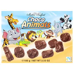 Цукерки шоколадні Maitre Truffout Choco Animals 100 г