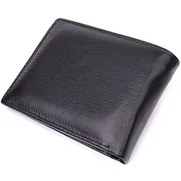 Чоловічий гаманець-затиск з натуральної шкіри ST Leather 22460 чорний - мініатюра 5
